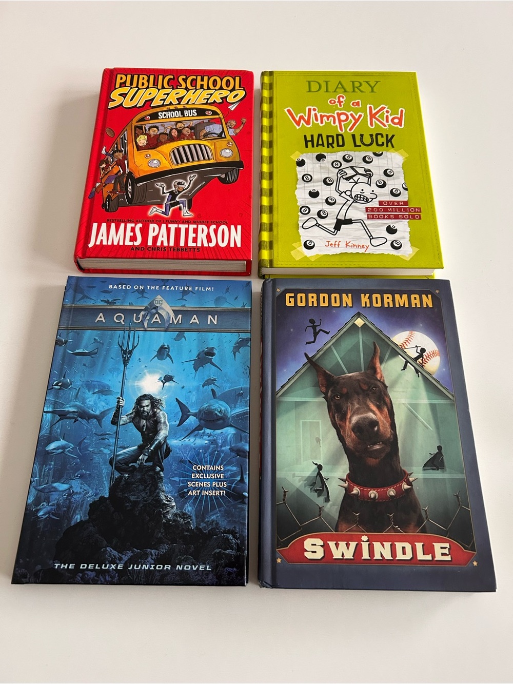 Elementary Middle School Book Bundle Summer Reading Aquaman Whimpy Kid Swindle